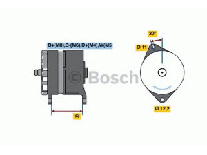 BOSCH 0 120 469 024 kintamosios srovės generatorius 
 Elektros įranga -> Kint. sr. generatorius/dalys -> Kintamosios srovės generatorius
129 7344, 51 26101 7205