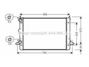 AVA QUALITY COOLING FDA2396 radiatorius, variklio aušinimas 
 Aušinimo sistema -> Radiatorius/alyvos aušintuvas -> Radiatorius/dalys
1109232, YM218005BA