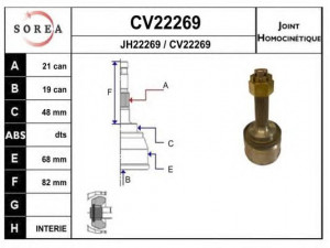 EAI CV22269K jungčių komplektas, kardaninis velenas 
 Ratų pavara -> Sujungimai/komplektas