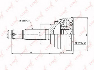 LYNXauto CO-5509 jungčių komplektas, kardaninis velenas
49507-28G00, 49507-28G01, 49507-28G00