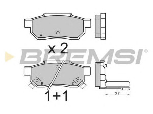 BREMSI BP2396 stabdžių trinkelių rinkinys, diskinis stabdys 
 Techninės priežiūros dalys -> Papildomas remontas
06022SP8000, 06430SAAJ50, 43022S04000