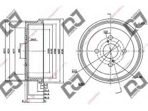 DJ PARTS BR1082 stabdžių būgnas 
 Stabdžių sistema -> Būgninis stabdys -> Stabdžių būgnas
42431-01020, 42431-20080, 4243101020
