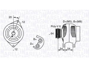 MAGNETI MARELLI 063321813010 kintamosios srovės generatorius 
 Elektros įranga -> Kint. sr. generatorius/dalys -> Kintamosios srovės generatorius
46423663, 46448433, 46774424, 60812988