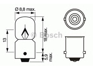 BOSCH 1 987 302 248 lemputė
