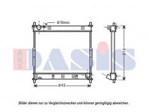 AKS DASIS 510149N radiatorius, variklio aušinimas 
 Aušinimo sistema -> Radiatorius/alyvos aušintuvas -> Radiatorius/dalys