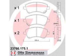 ZIMMERMANN 23766.175.1 stabdžių trinkelių rinkinys, diskinis stabdys 
 Techninės priežiūros dalys -> Papildomas remontas
0446502061, 0446502130