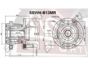 ASVA SBWH-B13MR rato stebulė 
 Ašies montavimas/vairavimo mechanizmas/ratai -> Rato stebulė/montavimas -> Rato stebulė
28473-AG000, 28473-AG001, 28474-AG000