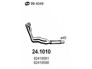 ASSO 24.1010 išleidimo kolektorius 
 Išmetimo sistema -> Išmetimo vamzdžiai
82359837, 82387869, 82419581, 82441365