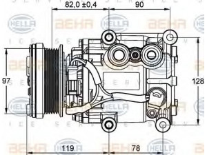 HELLA 8FK 351 113-311 kompresorius, oro kondicionierius 
 Oro kondicionavimas -> Kompresorius/dalys
1 064 354, 1 066 927, 1 113 006