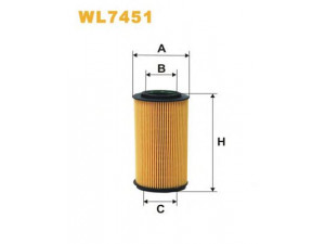 WIX FILTERS WL7451 alyvos filtras 
 Filtrai -> Alyvos filtras
263203C100