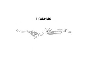 VENEPORTE LC43146 galinis duslintuvas 
 Išmetimo sistema -> Duslintuvas
46412977, 7775948