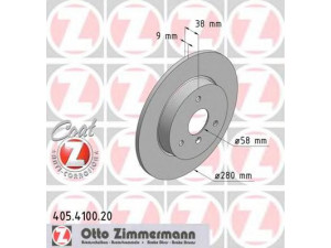 ZIMMERMANN 405.4100.20 stabdžių diskas 
 Dviratė transporto priemonės -> Stabdžių sistema -> Stabdžių diskai / priedai
0004341V001000000, 0004341V002000000
