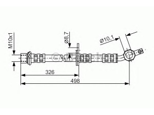 BOSCH 1 987 481 104 stabdžių žarnelė 
 Stabdžių sistema -> Stabdžių žarnelės
90947 02668, 90947 02750