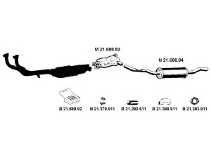EBERSPÄCHER 212072 išmetimo sistema 
 Išmetimo sistema -> Išmetimo sistema, visa