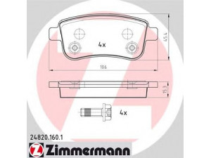 ZIMMERMANN 24820.160.1 stabdžių trinkelių rinkinys, diskinis stabdys 
 Techninės priežiūros dalys -> Papildomas remontas
44 06 014 16R, 44 06 037 34R, 44 06 046 94R