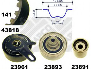 MAPCO 23818 paskirstymo diržo komplektas 
 Techninės priežiūros dalys -> Papildomas remontas
076 198 119, 076 198 119