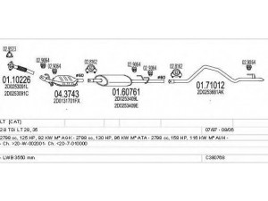 MTS C380768003141 išmetimo sistema 
 Išmetimo sistema -> Išmetimo sistema, visa