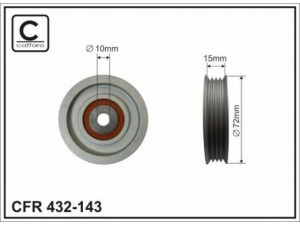 CAFFARO 432-143 kreipiantysis skriemulys, V formos rumbuotas diržas 
 Diržinė pavara -> V formos rumbuotas diržas/komplektas -> Laisvasis/kreipiamasis skriemulys
38942-P2K-T01