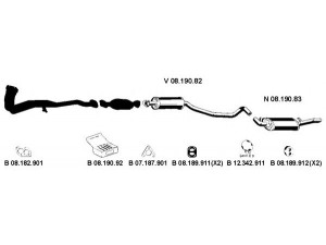 EBERSPÄCHER 082261 išmetimo sistema 
 Išmetimo sistema -> Išmetimo sistema, visa