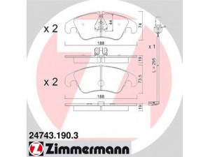 ZIMMERMANN 24743.190.3 stabdžių trinkelių rinkinys, diskinis stabdys 
 Techninės priežiūros dalys -> Papildomas remontas
4G0 698 151L, 8K0 698 151, 8K0 698 151 B