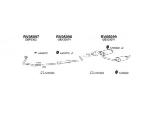 VENEPORTE 050030 išmetimo sistema 
 Išmetimo sistema -> Išmetimo sistema, visa