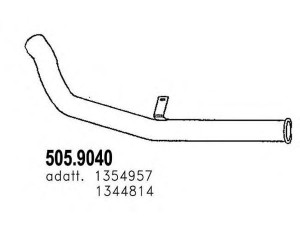 ASSO 505.9040 išleidimo kolektorius 
 Išmetimo sistema -> Išmetimo vamzdžiai
1344814, 1354957