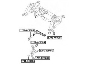 ASVA 1701-XC90R1 valdymo svirties/išilginių svirčių įvorė 
 Ašies montavimas/vairavimo mechanizmas/ratai -> Valdymo svirtis/pasukamosios svirties sujungimas -> Montavimas/sutvirtinimas
8672221, 9200301