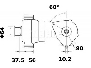 MAHLE ORIGINAL MG 120 kintamosios srovės generatorius