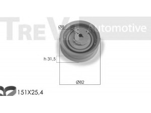 TREVI AUTOMOTIVE KD1249 paskirstymo diržo komplektas 
 Techninės priežiūros dalys -> Papildomas remontas
1L0198001, 048198119, 1L0198001