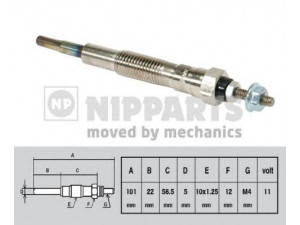 NIPPARTS J5718000 kaitinimo žvakė 
 Kibirkšties / kaitinamasis uždegimas -> Kaitinimo kaištis
RF1M-18-601, WLY5-18-601, MQ901659