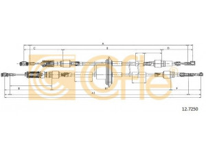 COFLE 12.7250 trosas, neautomatinė transmisija 
 Transmisija -> Neautomatinė pavarų dėžė -> Transmisijos valdymas
55197839, 55202310, 55210266, 55222342