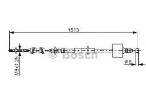BOSCH 1 987 482 161 trosas, stovėjimo stabdys 
 Stabdžių sistema -> Valdymo svirtys/trosai
46410 28100
