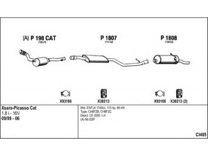 FENNO CI405 išmetimo sistema 
 Išmetimo sistema -> Išmetimo sistema, visa