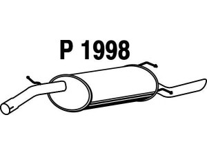 FENNO P1998 galinis duslintuvas 
 Išmetimo sistema -> Duslintuvas
96273667, 96273667