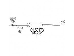 MTS 01.50173 vidurinis duslintuvas 
 Išmetimo sistema -> Duslintuvas
MR404267