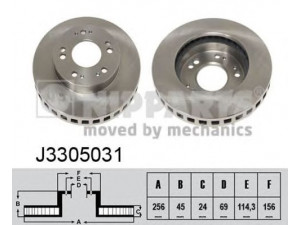 NIPPARTS J3305031 stabdžių diskas 
 Dviratė transporto priemonės -> Stabdžių sistema -> Stabdžių diskai / priedai
MB618799, MB950849, MB950874
