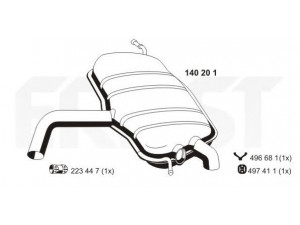 ERNST 140201 galinis duslintuvas
5K6 253 609 H, 5K6 253 609 Q
