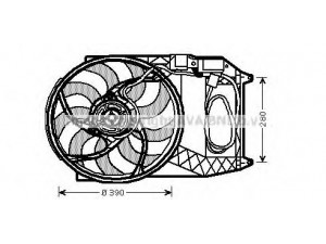 AVA QUALITY COOLING BW7524 ventiliatorius, radiatoriaus 
 Aušinimo sistema -> Oro aušinimas
17427791589, 7791589