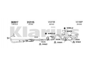 KLARIUS 960464U išmetimo sistema 
 Išmetimo sistema -> Išmetimo sistema, visa