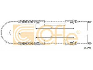 COFLE 10.4725 trosas, stovėjimo stabdys 
 Stabdžių sistema -> Valdymo svirtys/trosai
1329845080, 1339394080, 1339676080