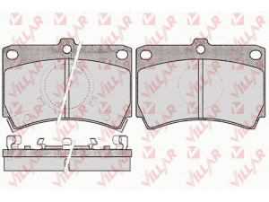 VILLAR 626.0587 stabdžių trinkelių rinkinys, diskinis stabdys