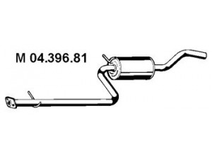 EBERSPÄCHER 04.396.81 vidurinis duslintuvas 
 Išmetimo sistema -> Duslintuvas
1 003 546, 1 039 805, 1 459 362