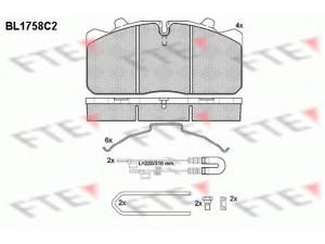 FTE BL1758C2 stabdžių trinkelių rinkinys, diskinis stabdys 
 Techninės priežiūros dalys -> Papildomas remontas