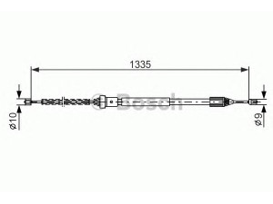 BOSCH 1 987 477 783 trosas, stovėjimo stabdys 
 Stabdžių sistema -> Valdymo svirtys/trosai
82 00 087 979
