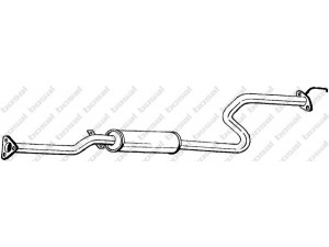 BOSAL 285-721 vidurinis duslintuvas 
 Išmetimo sistema -> Duslintuvas
18220-SK3-G71