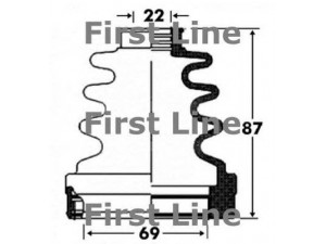 FIRST LINE FCB2863 gofruotoji membrana, kardaninis velenas 
 Ratų pavara -> Gofruotoji membrana
4511120, 0443805200, 1603260