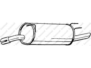 BOSAL 185-357 galinis duslintuvas 
 Išmetimo sistema -> Duslintuvas
58 52 842, 58 52 937, 90466969