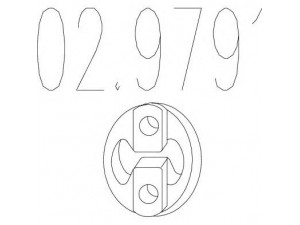 MTS 02.9791 atraminis buferis, triukšmo slopintuvas 
 Išmetimo sistema -> Surinkimo dalys -> Atskiros surinkimo dalys -> Guminė apsauga
MR281174