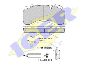 ICER 151430-122 stabdžių trinkelių rinkinys, diskinis stabdys 
 Techninės priežiūros dalys -> Papildomas remontas
5001 855 902