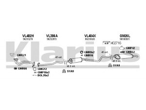 KLARIUS 390328U išmetimo sistema 
 Išmetimo sistema -> Išmetimo sistema, visa